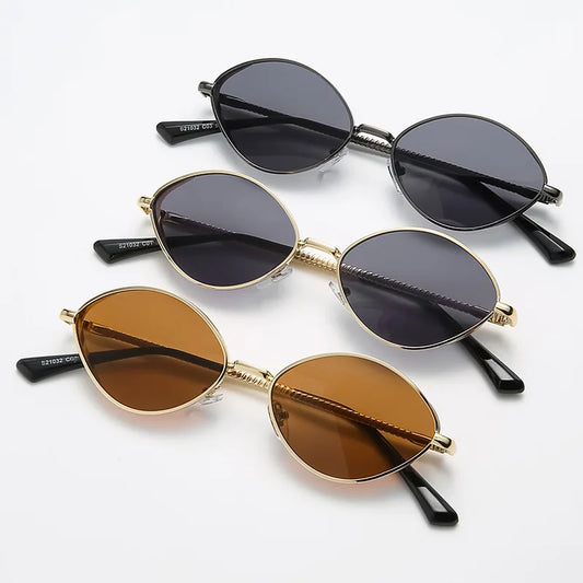 Vintage Oval Sunglasses - Diamond Thread