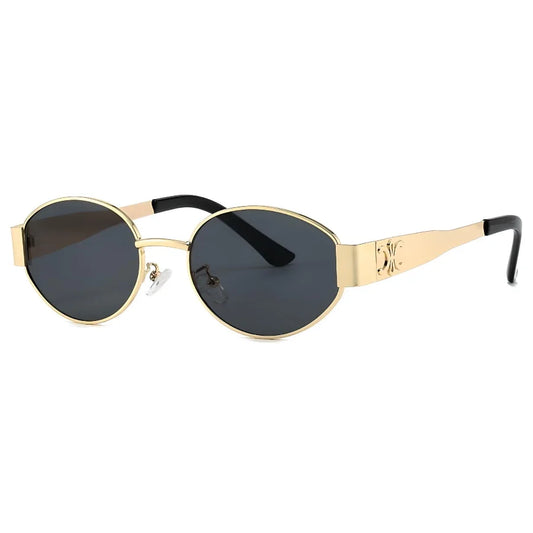 Luxury Metal Sunglasses – Unisex Oval Fashion Shades