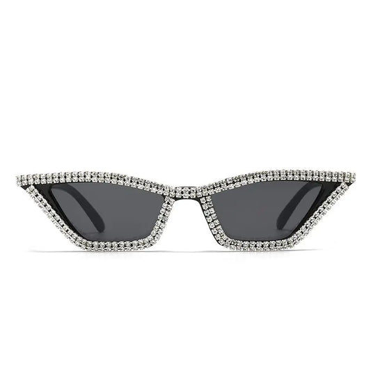 Die diamantbesetzte Cat-Eye-Sonnenbrille – trendige Mode