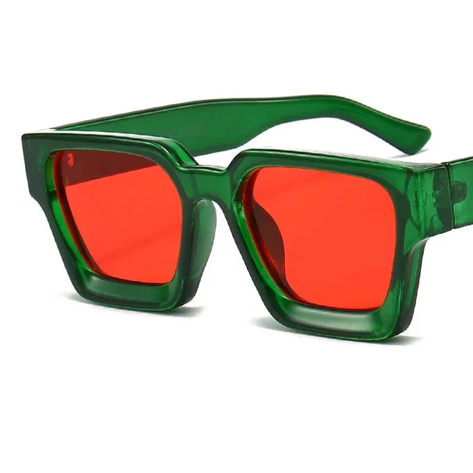 Colourfull Popular Square Sunglasses – Retro Tinted