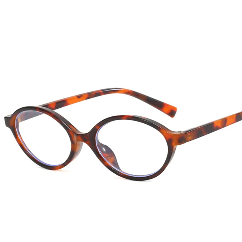 Ovale Sonnenbrille mit Leopardenmuster – dekorative Brille